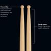 MEINL Stick Brush Meinl Drumstick Signature Model Calvin Rodgers Hickory Round Tip SB601 X & (419 14.2mm) []
