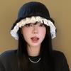 Yarn Women Bucket Hat Solid Color Beanie Hat Sweet Knitted Fisherman Hat  Outdoor