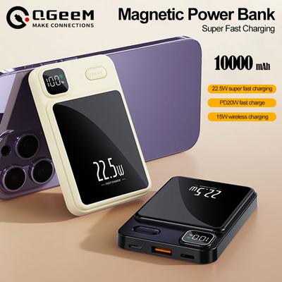 10000mAh Power Bank Magnetic 22.5W Super Fast Charging Qi PD20W Wireless Charger Powerbank for iPhone 15 Samsung Huawei Xiaomi