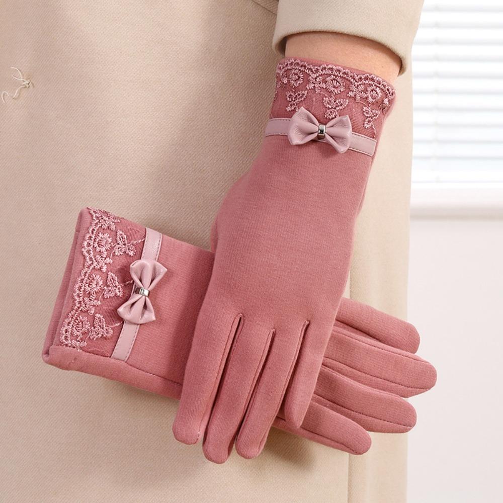 Thick Plush Women Gloves Touch Screen Furry Warm Mitts Durable Full Finger Mittens  Women