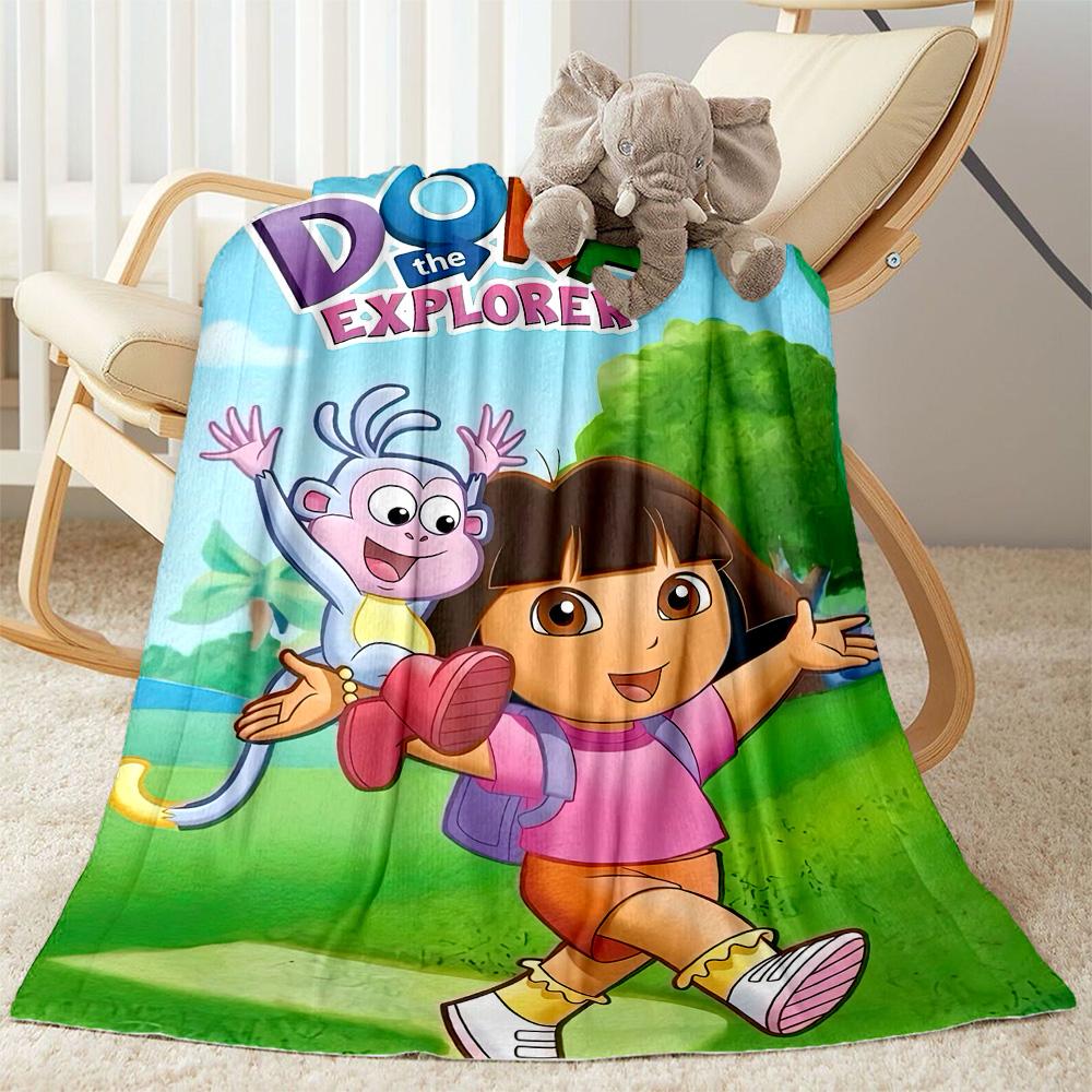 Dora Explorer Blanket Soft & Cozy Suitable for Chair Picnics Office Chair for All Occasions Modern Suitable for Gifting Relatives and Friends