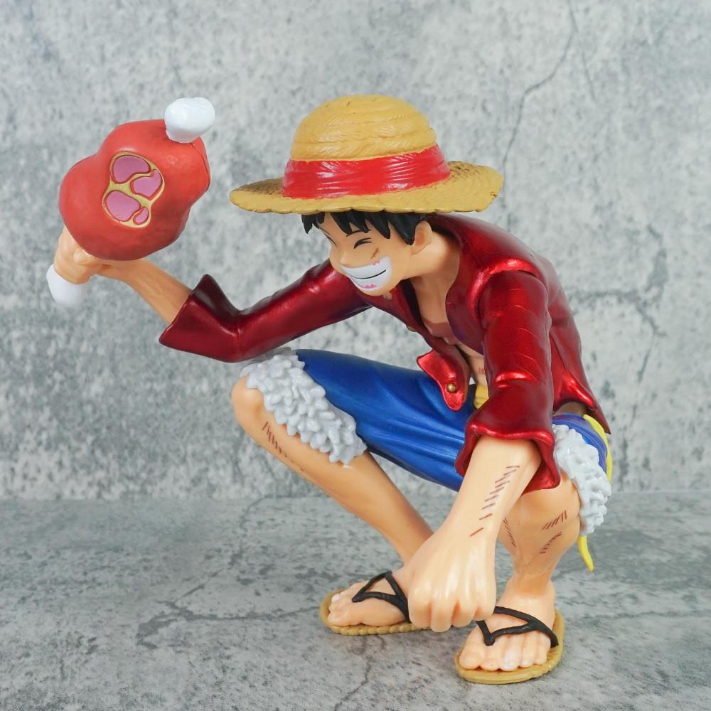One Piece Luffy Sitting Pose Pvc Figure With Collectible Display For Anime Fans