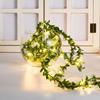 2M 3M 5M 10M LED String Light Green Leaf Garland Vine Fairy Lights Flexible Copper Battery Powered Party Wedding Decoration