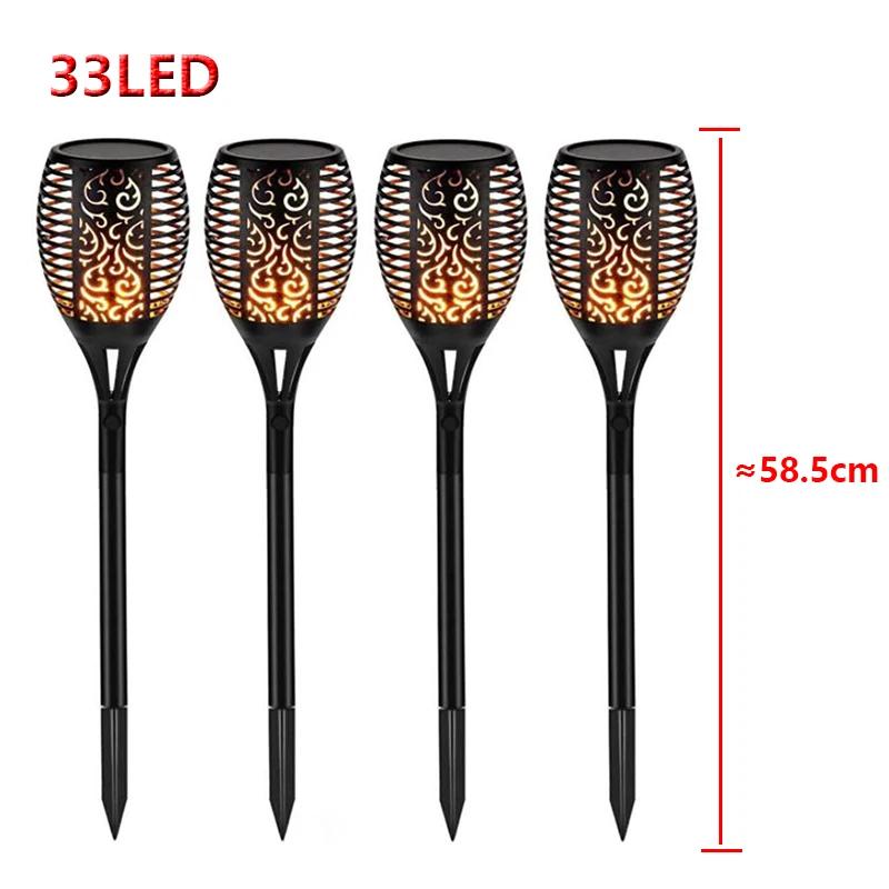 1/2/4/Pcs Outdoor Solar Lights Flame Torch Lights Flickering Lamp Waterproof Garden Outdoor Lawn Path Yard Patio Floor Lamps