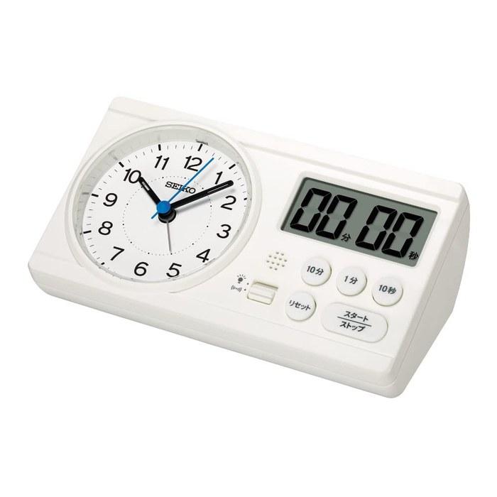 Seiko Clock Alarm Clock Study Time White BC418W
