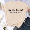 Summer Sleeve Cartoon Casual Creative Tshirt Vintage Round Neck Clothes Funny Cute Panda Printed T Shirt