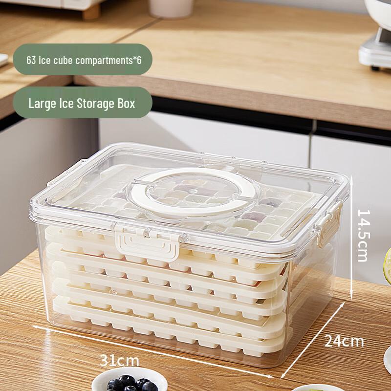 Yamo Sealed Easy-Release Ice Cube Tray with Storage