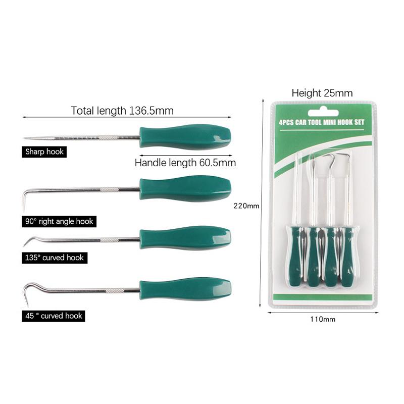 

4 шт. Набор отверток для сальников автомобильных транспортных средств, съемник для прокладок уплотнительных колец, крючки для ремонта и разборки автомобилей