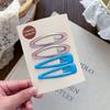 Fashion Temperament Leopard Pattern Dripping Oil and Water Dripping BB Clip Bangs Clip New Cute Girl Color Oval Hairpin Side Clip