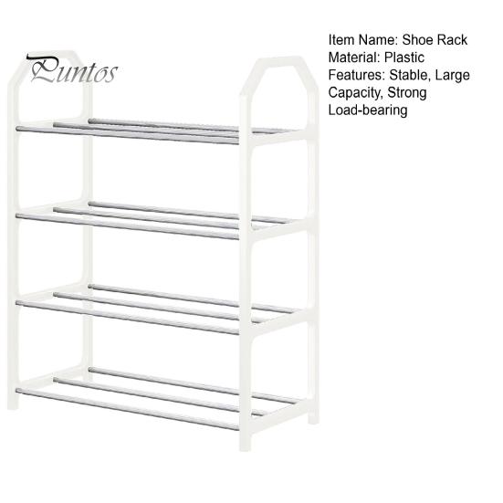 4-Tier Shoe Rack Versatile Storage Organizer Large Capacity Sturdy Construction Simple Installation Entryway Bedroom Shoe Shelf