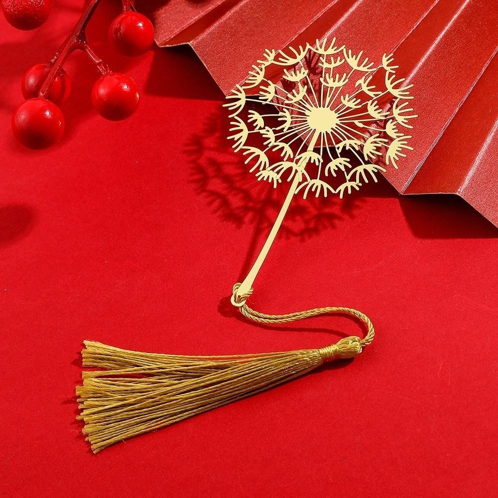 Leaf Metal Hollow Bookmark Sunflower Pattern Chinese Style Bookmark Reading Gift