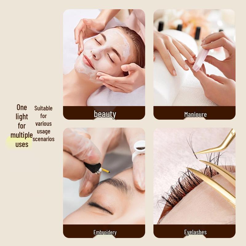 U-Shaped Half-Moon LED Nail & Eyebrow Embroidery Light for Beauty & Nail Art