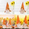 Unique Festival Harvest Sunflower Doll In Orange For Home And Bar Thanksgiving Decor