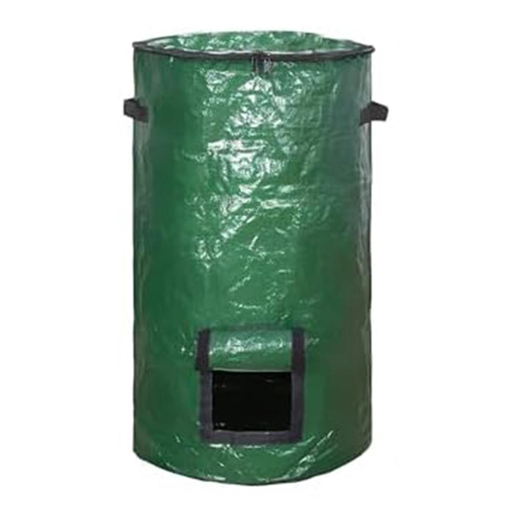 Garden Composting 10-gallon Foldable Compost Bag Compost Bag Garden Waste Bag PE Woven Fabric Thickened Bottom