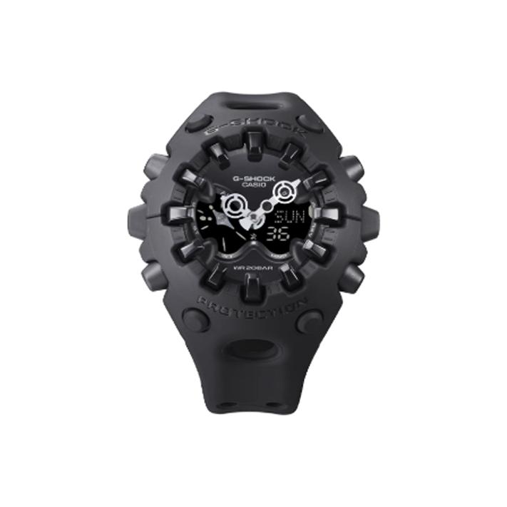 Casio GA V01 200m Waterproof Quartz Movement Resin Strap Watch Unisex Black Dial GA-V01A-8APFK