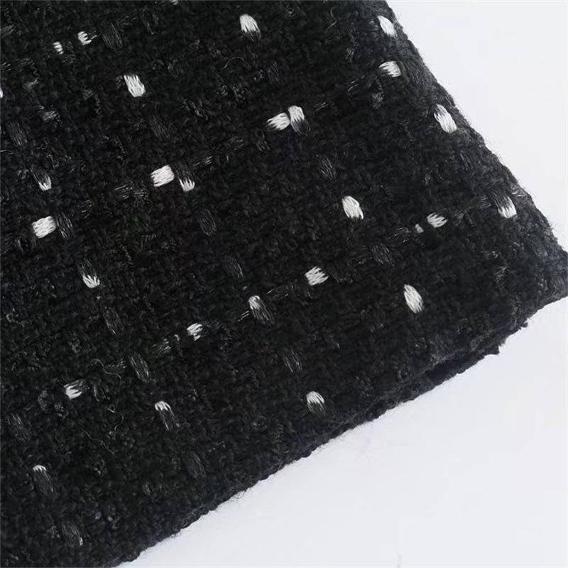 Autumn and Winter Women's Faux Pearl Decoration Chunky Spun Waistless Halter Dress