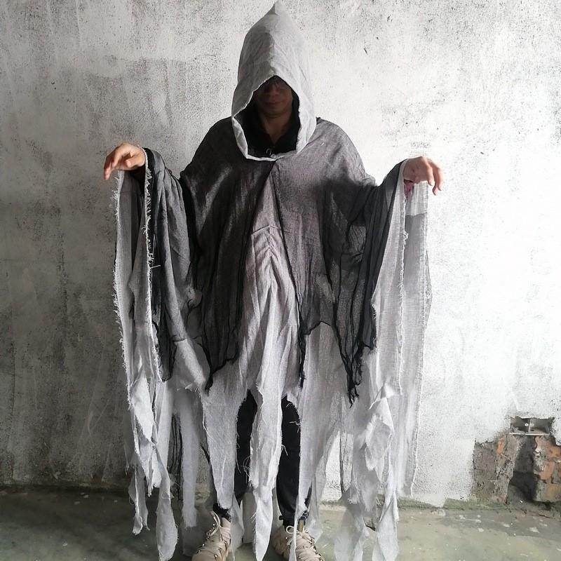 Halloween Zombie Kostra Plášť Pro Dospělé Děti Cosplay Horor Duch Smrt Kostým