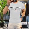 2024 Men's Summer T-shirt Luxury Letters Bear Print Cotton Short Sleeve Tees Solid Color Summer Wear Streetwear
