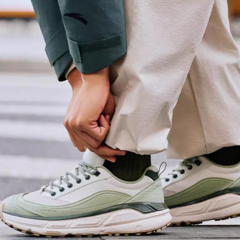 Anta Abrasion Resistant Breathable Abrasion Resistant Breathable Low Top Casual Shoes Men's White Green 912418849-3