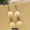 Retro Handmade Plant Fruit Earrings Pine Cone Literature and Art Chinese Medicine Dried Fruit Niche Creative Earrings Women