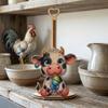 Animal Themed Kitchen Towel Rack Wooden Roll Paper Standing Rack  For Kitchen