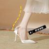 New Women Thin Heel Hollow Sandals Woman Pearl Butterfly Pointed Toe High Heels Pumps Womens Drees Shoes Wedding Shoes