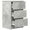 Nightstand with 3 Drawers Concrete Gray 39 x 35 x 65 cm