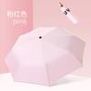 New three-fold simple and fashionable manual solid wood handle vinyl parasol sun umbrella unisex sun umbrella