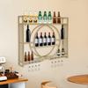 Wall Mounted Iron Wine Rack,Gold Wine Bottle Shelf 100*15*80cm Applicable Bottles Within 10cm for Home and Commercial