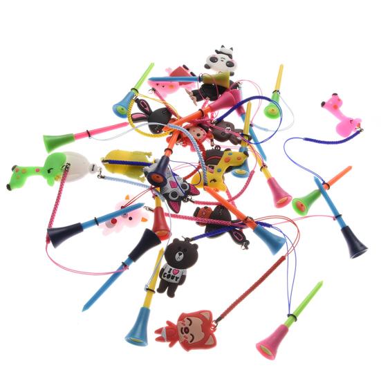 Golf Tee High Stability Cartoon Compact Handmade Different Rope Prevent Loss Golf Ball Holder for Outdoor