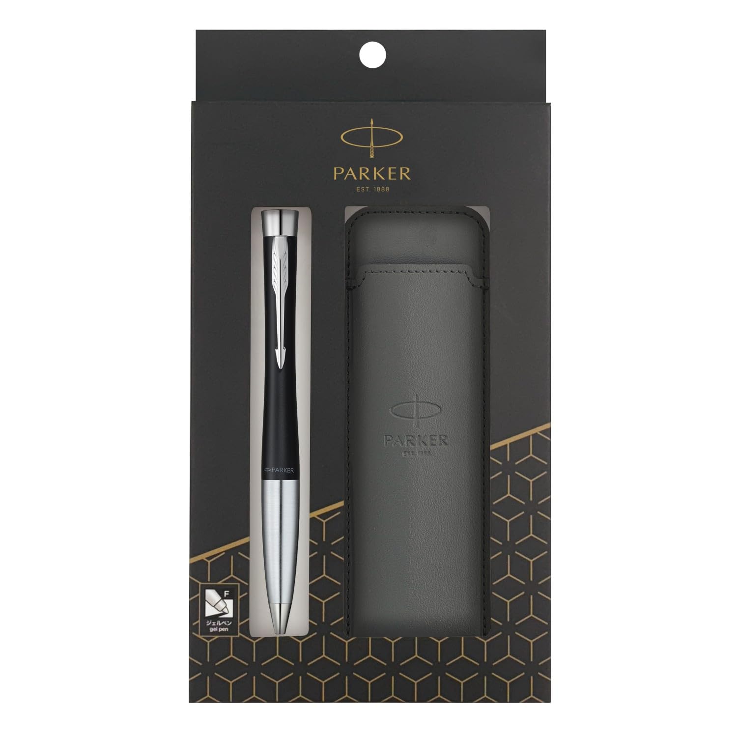 

PARKER Gel Pen, Parker Urban, Matte Black CT, Fine Point, with Pencil Case, Gift Box, S0735820GEL
