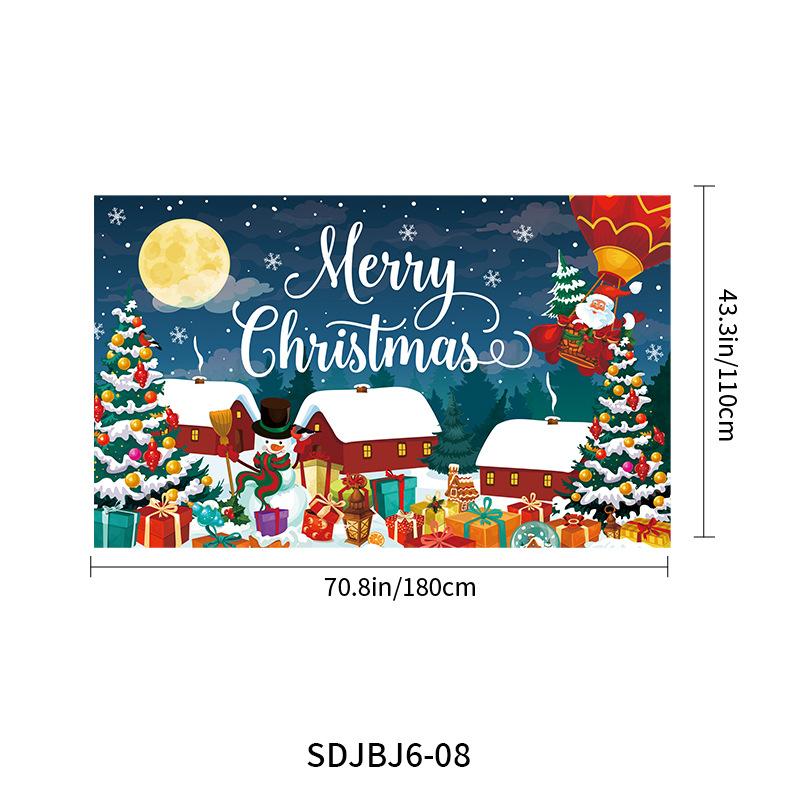 New Christmas Yard Decoration Background Cloth Polyester Fabric Material Christmas Decoration Products