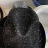 Mardi Gras Sequins Fedoras Hat for Adult Unisex Masquerade Carnivals Mesh Derby Hat Performances Hat with Rolled Up Brim
