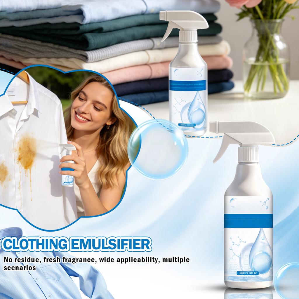 Laundry Emulsifying Cleaning Agent 300ml Fabric Stain Remover Spray Suitable for Household Clothes and Textiles Cleaning