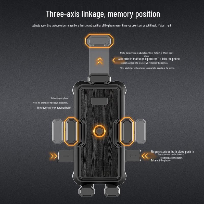 Universal Shockproof Phone Holder for Bicycle and Motorcycle Navigation
