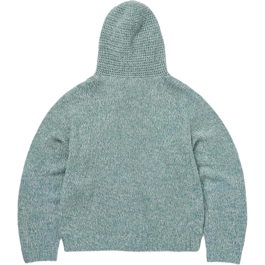 Thisisneverthat FW25 Crochet Knit Zip Up Hoodie Light Blue Unisex hoodies TN253KKNZK02BLL
