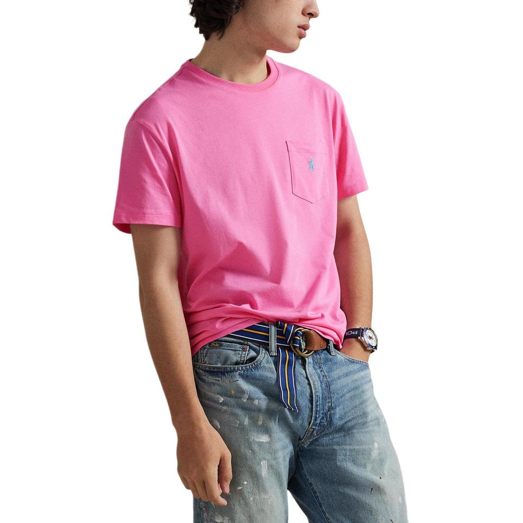 Polo Ralph Lauren SS26 Crew Neck Pullover Chest Pocket Logo Short Sleeve T-Shirt Custom Slim Fit Men Tops 710671438-511