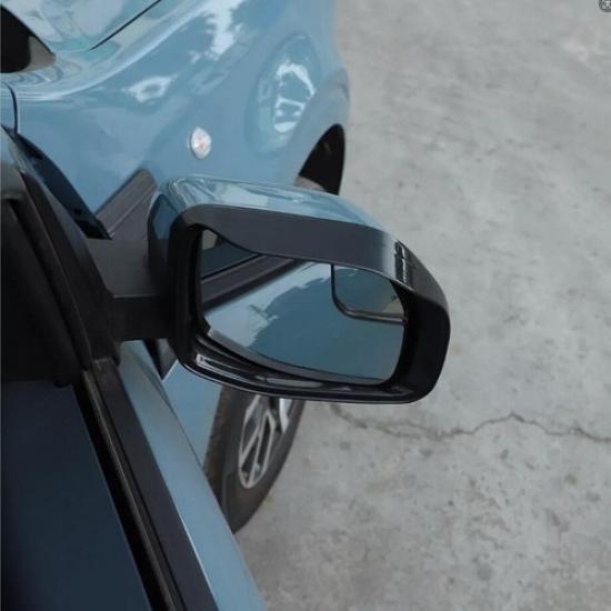 For -2024 Ford Maverick Gloss Black Look Side Mirror Rain Eyebrow Cover Trim