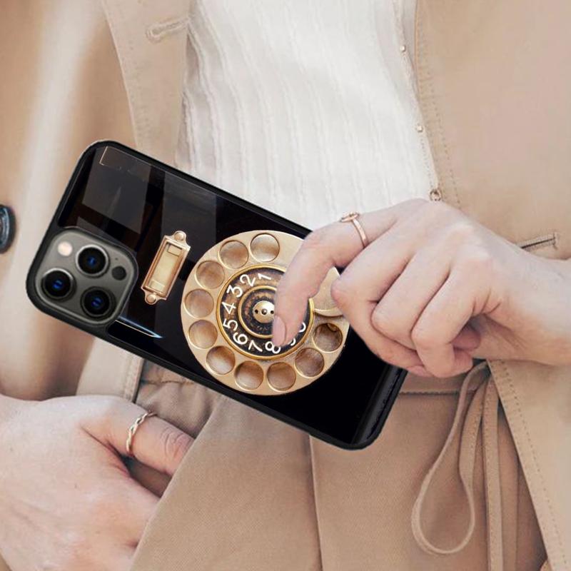 

Retro Telephone Rotary Dial Magnetic Phone Case For APPLE iPhone 17 Air 16 14 13 12 Pro Max 15 Plus Wireless MagSafe Cover iPhone 13mini