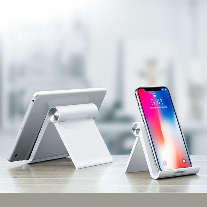 Support pour smartphone - Ugreen - 30285 - Compatible 4-7,9 pouces - Pliable - Blanc