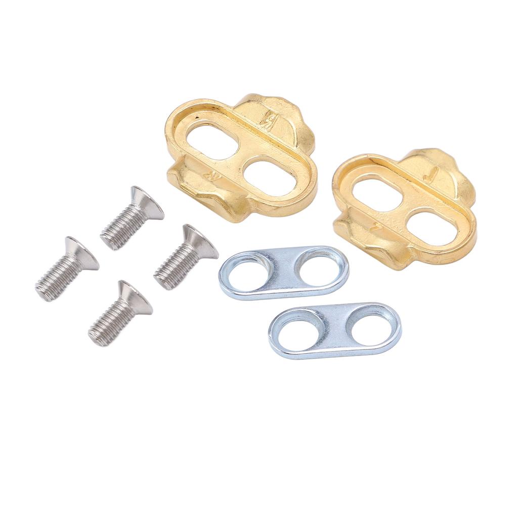 1Pair Bicycle Pedal Cleats Copper Bike Pedal Locking Plate Bike Upgraded Accessories