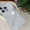 Unique Flocking Snowflake Star Phone Charm Winter Phone Jewelry Fashion Phone Ornament for Trendy Women Seeking Winter
