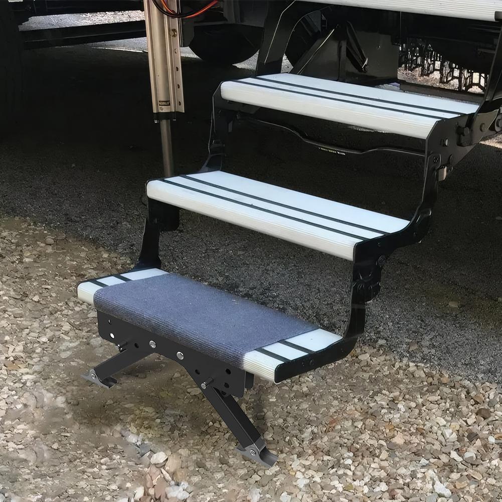 RV Foot Stabilizer Multi-Purpose Heavy Duty RV Support Legs Adjustable Pedal Bracket for Easy Installation & Enhanced Stability