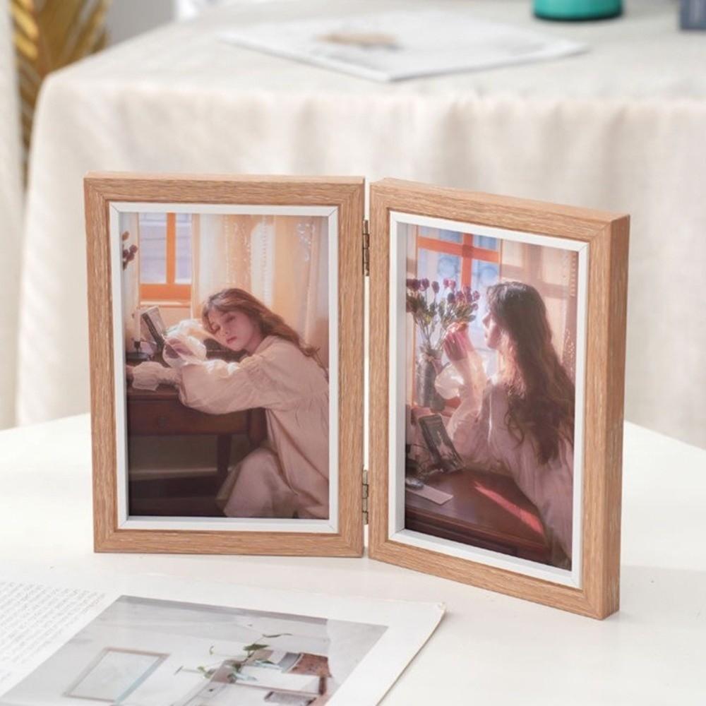 Foldable Hinged Photo Frame Hinged Mechanism Picture Album New Photo Frame  Home Decor
