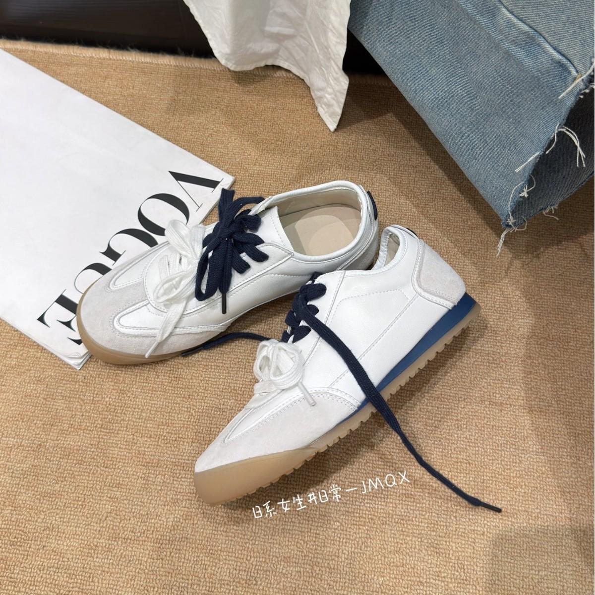 

Ретро повседневная спортивная обувь женская плоская кожаная сетчатая дышащая универсальная модная тенденция 40 белый