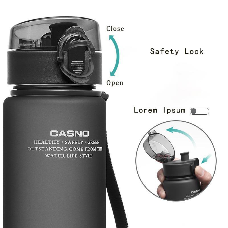 Anime Haikyuu Sports Water Bottle Leak Proof Frosted Plastic Cup Portable Rope Fitness Outdoor Travel 560ML with for Kid Friendly Entertaining Fun