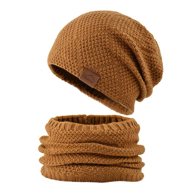 Knitted Mens Winter Beanie With Neck Warmer For Cold Weather Outdoor Activities