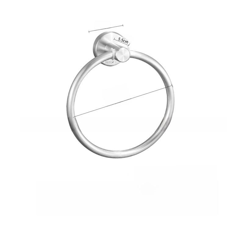 

Вешалка для полотенец и кольцо для ванной из нержавеющей стали - установка без проколов