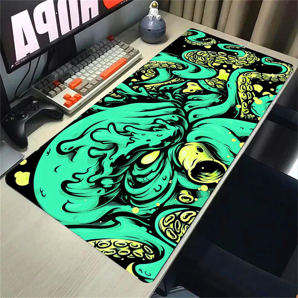 XXL Game Color Mousepad Laptop Deskmat 40x90cm Office Computer Keyboard Mouse Mat Creative Octopus Black and White Big Mouse Pad