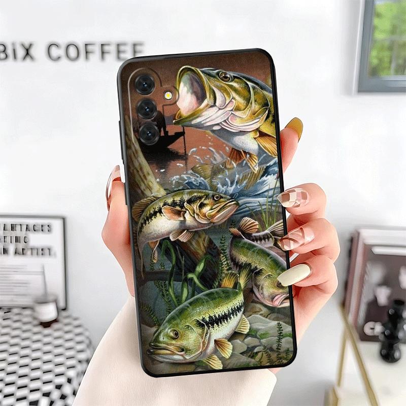 Carp Fish Fishing Rod Soft Phone Case for Samsung A17 A37 A57 A16 A26 A36 A56 A15 A25 A35 A55 A14 A24 A34 A54 A13 A23 A33 A53 A5